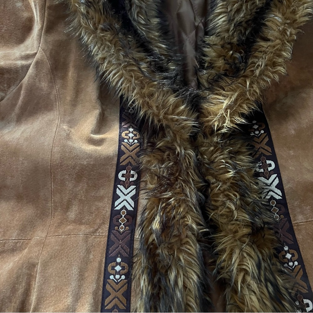 Vintage Suede Leather Overcoat - Picture 13 of 15